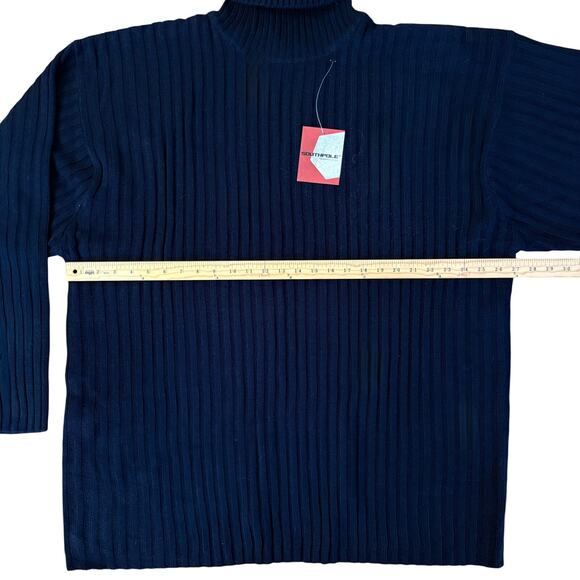 NWT Southpole 3XL Navy Blue Ribbed Turtleneck Sweater Oversized Tek-Spec Korea - Picture 4 of 11